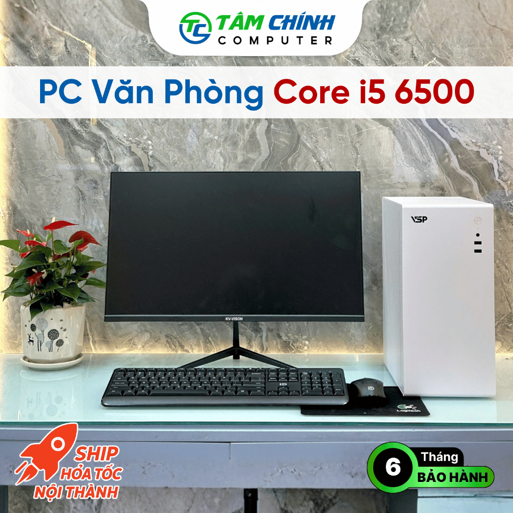 Máy Tính Bộ Văn Phòng Intel Core i5-6500 | RAM 16GB | SSD 512GB – Tâm Chính Computer