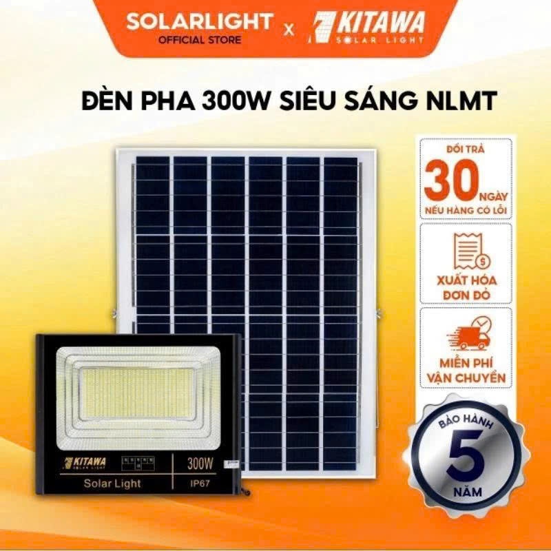 [300W ] ĐÈN PHA NĂNG LƯỢNG MẶT TRỜI KITAWA 300W - DP1300