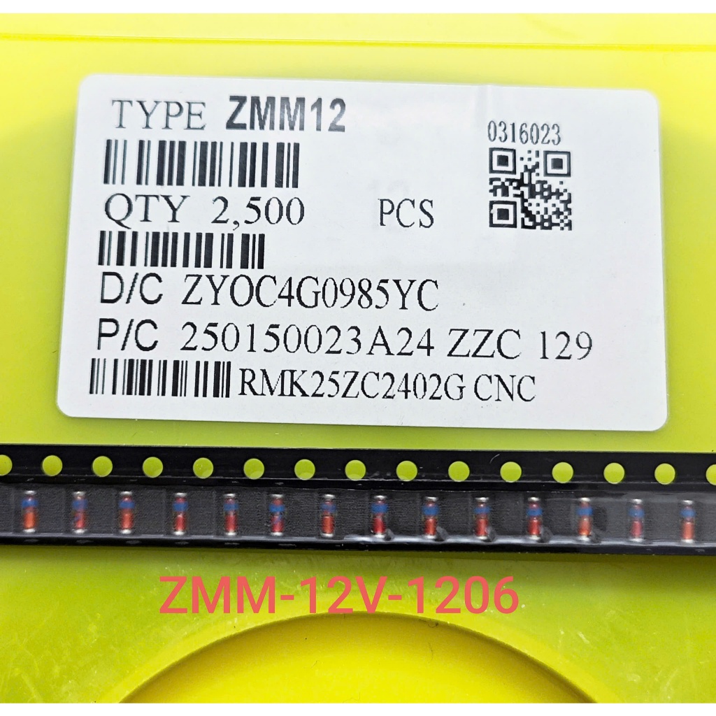(Combo 10 con) Diode Zener ZMM12 SMD 1206 LL34 hình trụ ống thuỷ tinh Diode Zener 12V 0.5A (Combo)