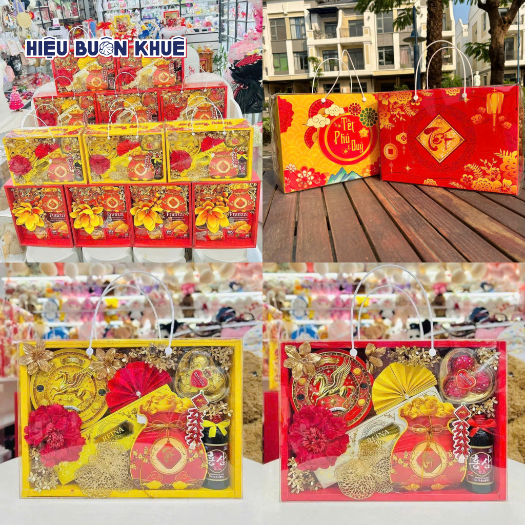 10 Túi Hộp Mica Đựng Bánh Kẹo, Quà Noel, Làm Giỏ Quà Tết [35x25x10 cm]