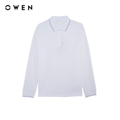 Owen - Áo polo Body Fit APV257015D màu Trắng chất liệu Cafe Interlock