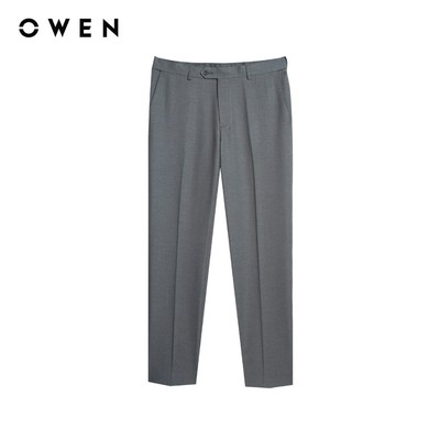 Owen - Quần tây Slim Fit Tăng đơ QST257076 màu Xám chất liệu Nano