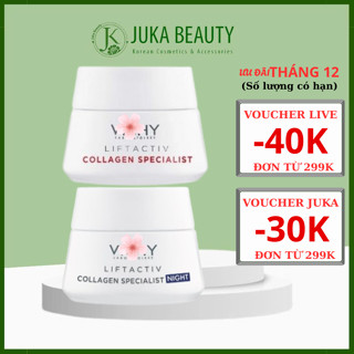  Kem dưỡng ngày  đêm Vichy LiftActiv Collagen Specialist Cream  16 Cream Night 15ml 