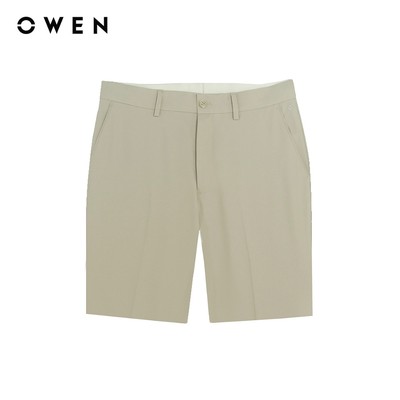 Owen - Quần short J-Form SV257129 màu Be đậm chất liệu Smart polyester