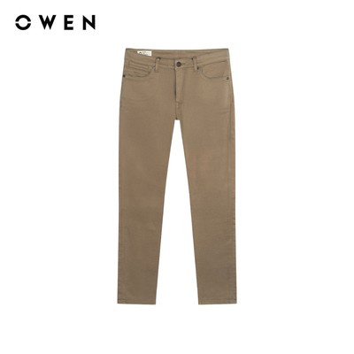 Owen - Quần jeans Slim Fit QJS258030 màu Nâu chất liệu Cotton Spandex