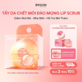 Tẩy Da Chết Môi Đào Mọng Lip Scrub 40gr [Tặng Ủ Hồng Môi Hạnh Nhân Almond Sleep 5g], Làm Mềm, Nhẹ Môi & Giảm Thâm Môi