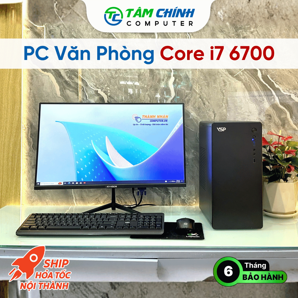 Máy Tính Bộ Văn Phòng Intel Core i7-6700 | RAM 16GB | SSD 512GB – Tâm Chính Computer