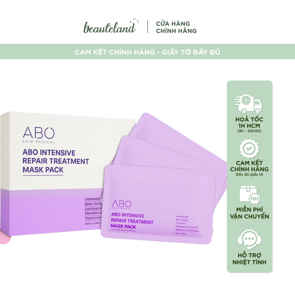 Mặt nạ phục hồi sau liệu trình ABO Active B5 Hyaluron Mask Pack