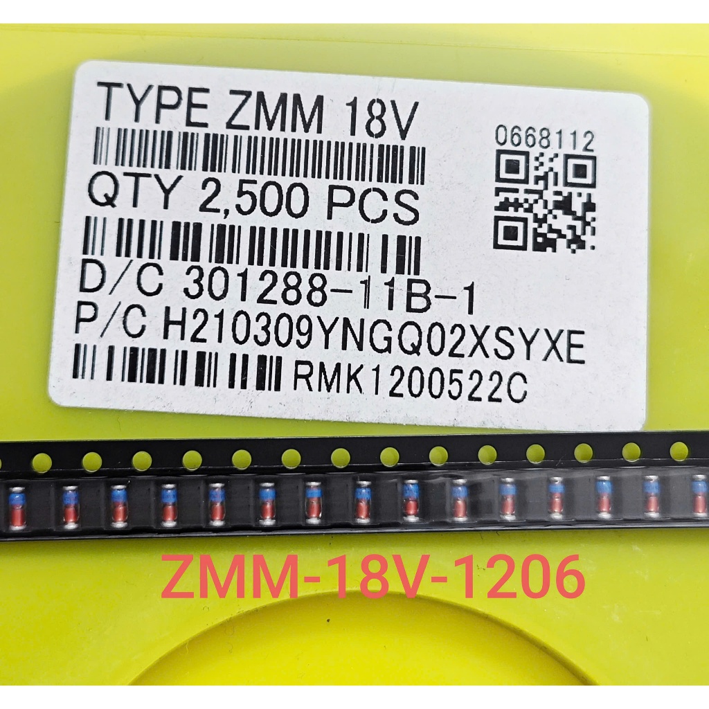 (Combo 10 con) Diode Zener ZMM18 SMD 1206 LL34 hình trụ ống thuỷ tinh Diode Zener 18V 0.5A (Combo)