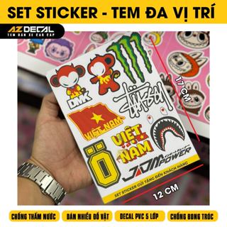  Quà Tặng Sticker Dán Trang Trí | Tem Dán Đa Vị Trí Xe Máy Mũ Bảo Hiểm Laptop,... - AZDECAL 