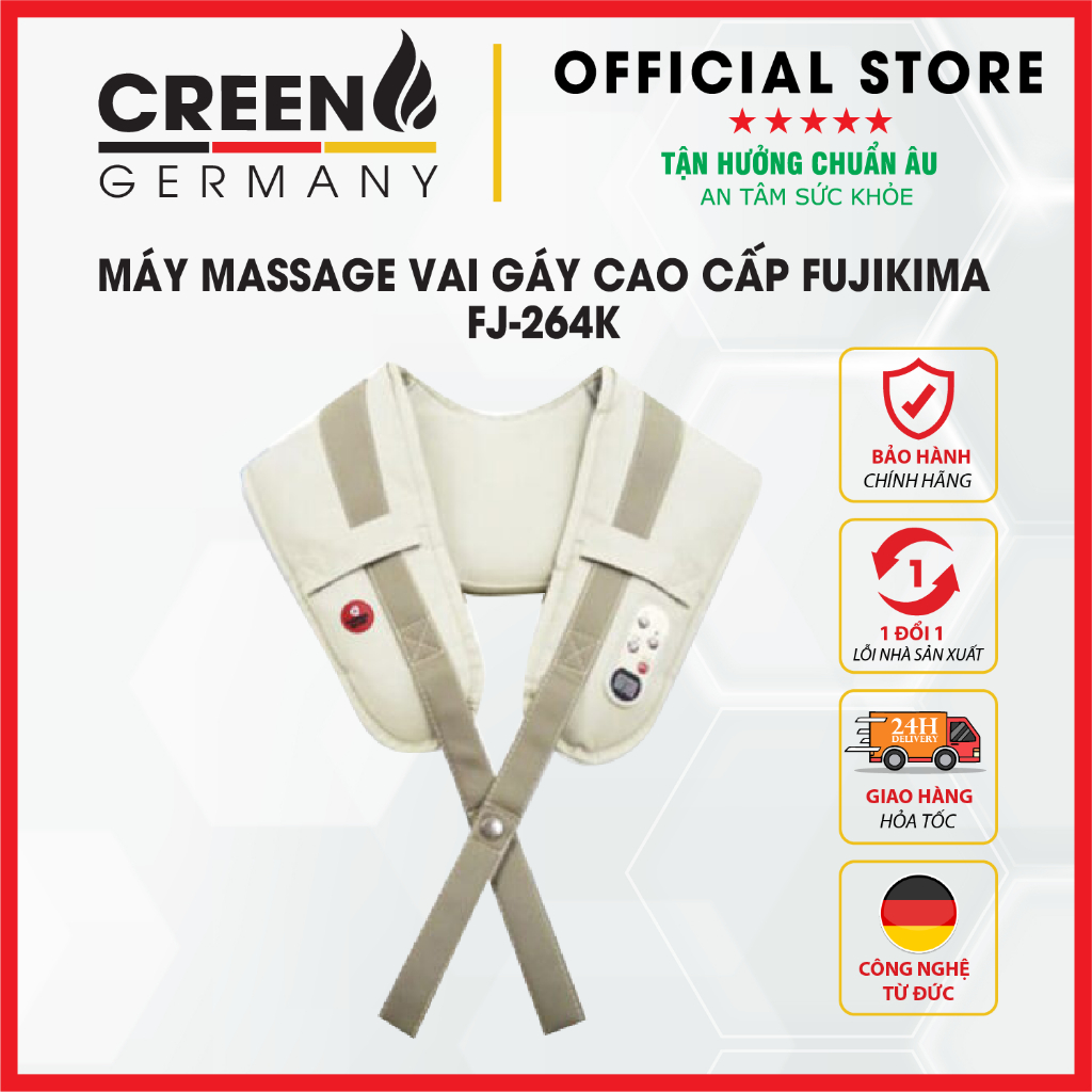 [Giảm 12% SPayLater] Máy massage vai gáy cao cấp FUJIKIMA FJ-264K - Bảo hành chính hãng 12 tháng
