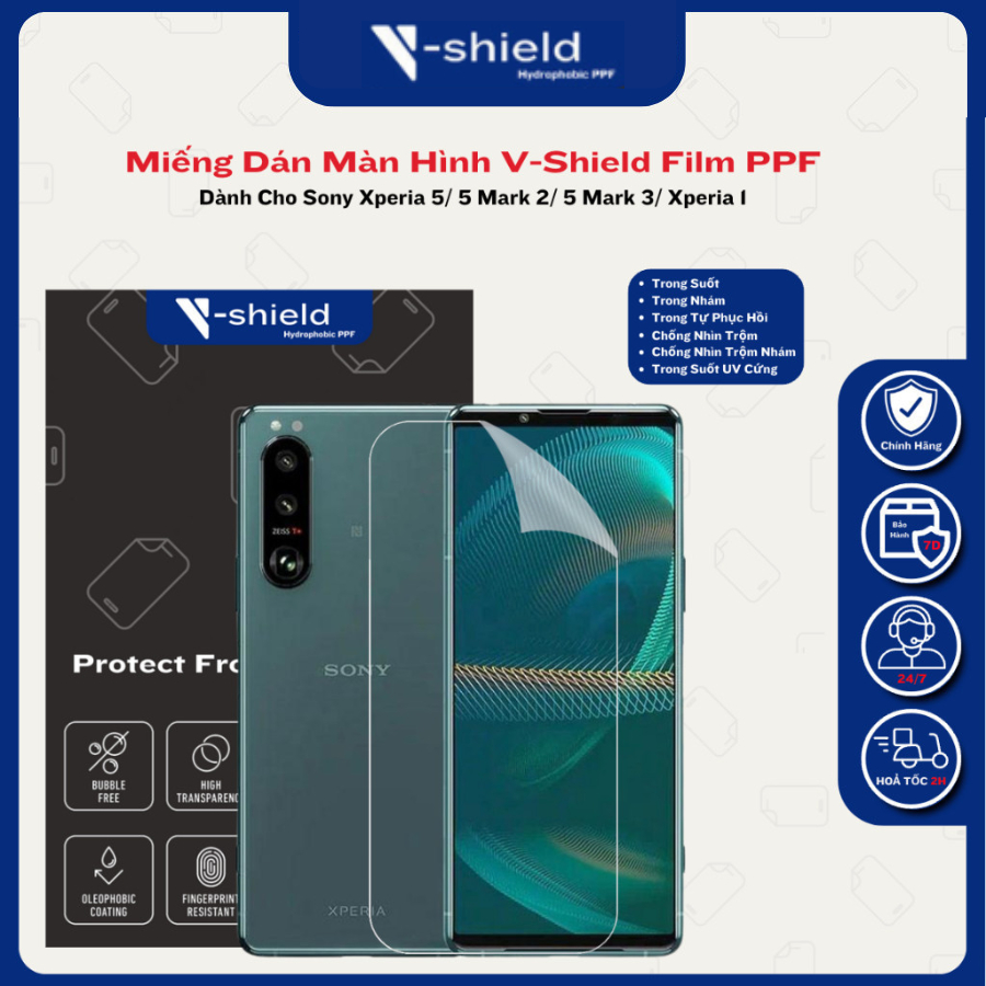 Mua 1 Tặng 1 Miếng Dán Màn Hình V-Shield Film Ppf Dành Cho Sony Xperia 5/ 5 Mark 2/ 5 Mark 3/ Xperia