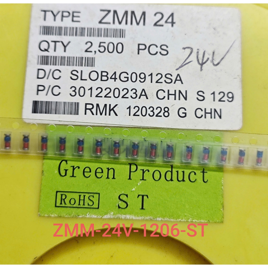 (Combo 10 con) Diode Zener 24V ZMM 24 SMD 1206 LL34 hình trụ Diode Zener 24V 0.5A ST (Combo)