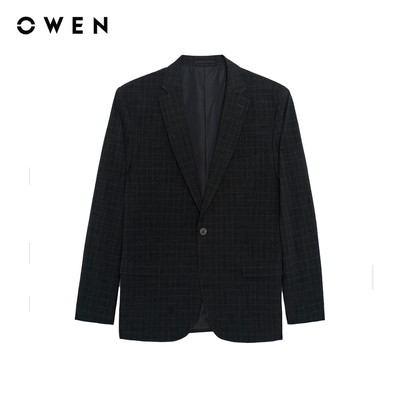 Owen - Bộ comple Slim Fit VES256136 màu Xám đậm chất liệu TR Spandex