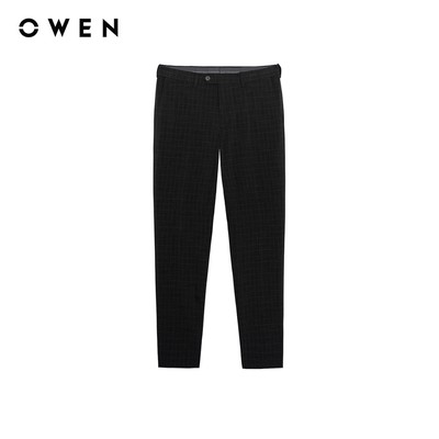 Owen - Quần tây Slim Fit Tăng đơ QV256136 màu Xám đậm chất liệu TR Spandex