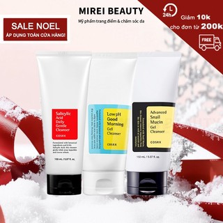  Combo 3 Sữa Rửa Mặt COSRX|Dưỡng Ẩm Giảm Mụn & Làm Sạch Dịu Nhẹ – Ốc Sên Tràm Trà BHA 