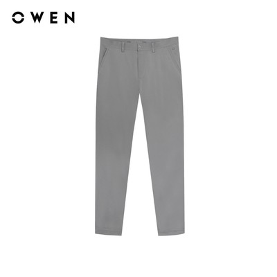 Owen - Quần khaki Slim Fit QKS256102 màu Xám nhạt chất liệu Poly recycled (Renu)