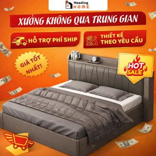  Giường Ngủ Hiện Đại Thiết Kế Đa Năng Đầu Giường Bọc Nệm - HH208 