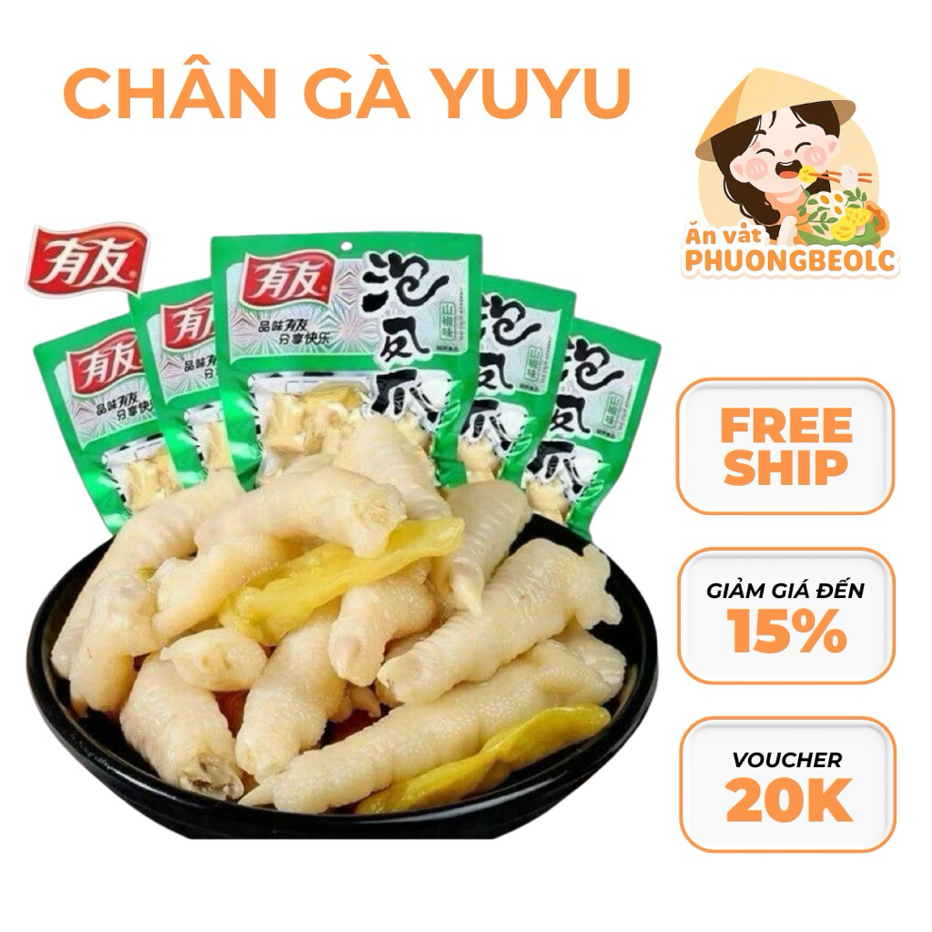 Chân gà yuyu 100g hàng nội địa ăn vặt cat tứ xuyên