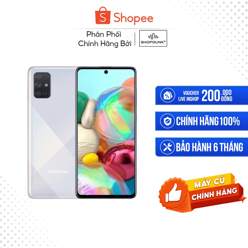[Máy cũ] Samsung Galaxy A71 8GB/128GB Full Hộp Đầy Đủ Phụ Kiện Zin
