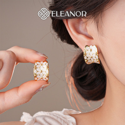 Bông tai nữ chuôi bạc 925 Eleanor Accessories hình hoa khuyên tai basic phụ kiện trang sức 11257