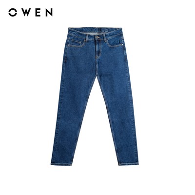 Owen - Quần jeans Regular Fit QJR241259 màu Xanh chất liệu Cotton Spandex