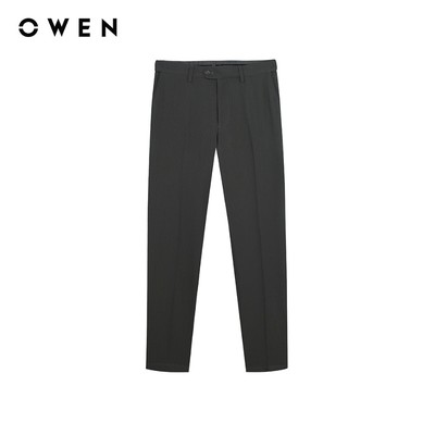 Owen - Quần tây Slim Fit Tăng đơ QST257083 màu Xám đậm chất liệu Nano
