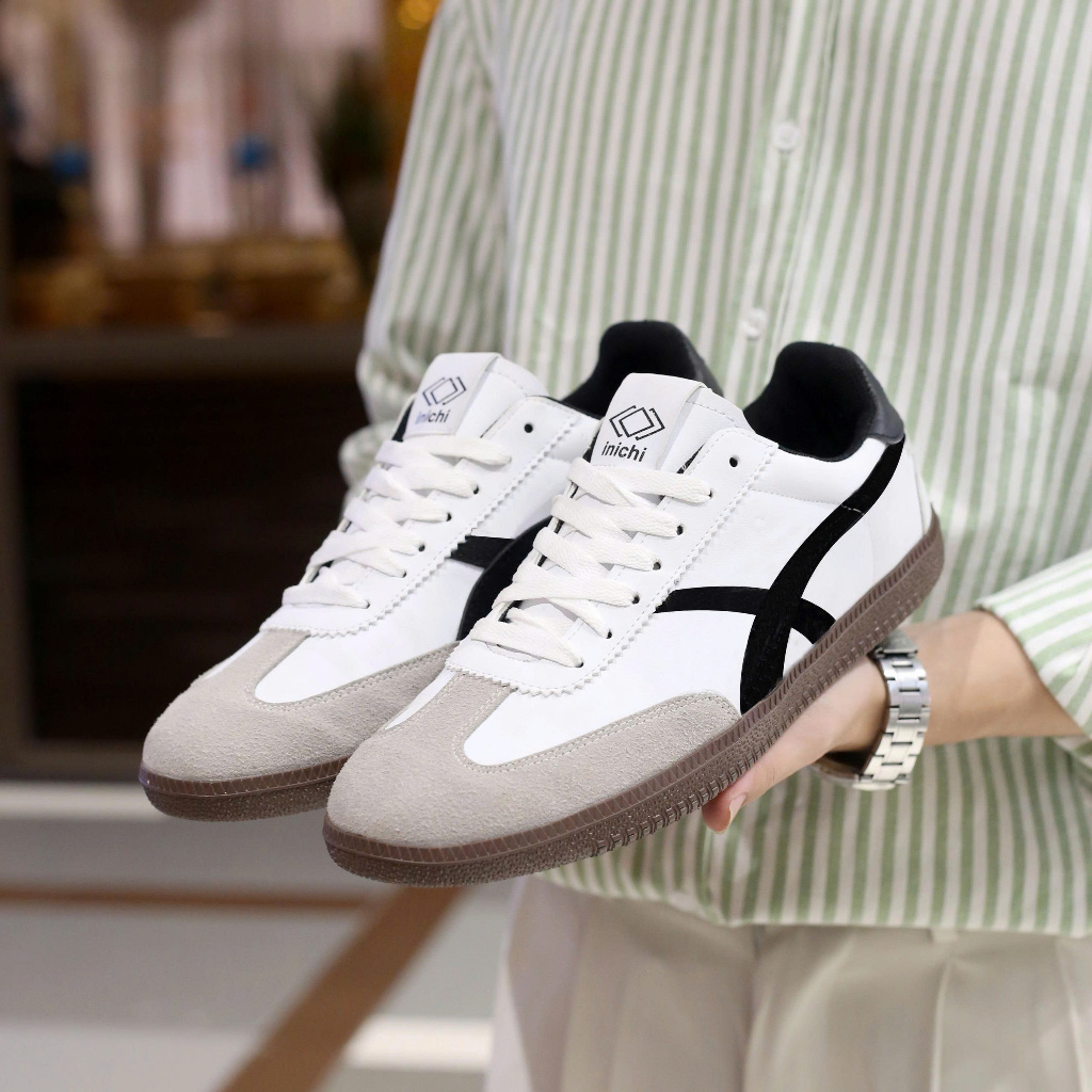 Giày sneaker thời trang INICHI G1325 viền đen đế bệt
