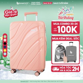   HỎA TỐC  Vali du lịch size 28 Bamozo nhựa PP chống vỡ khóa kéo chống rạch hai lớp_Nancy 