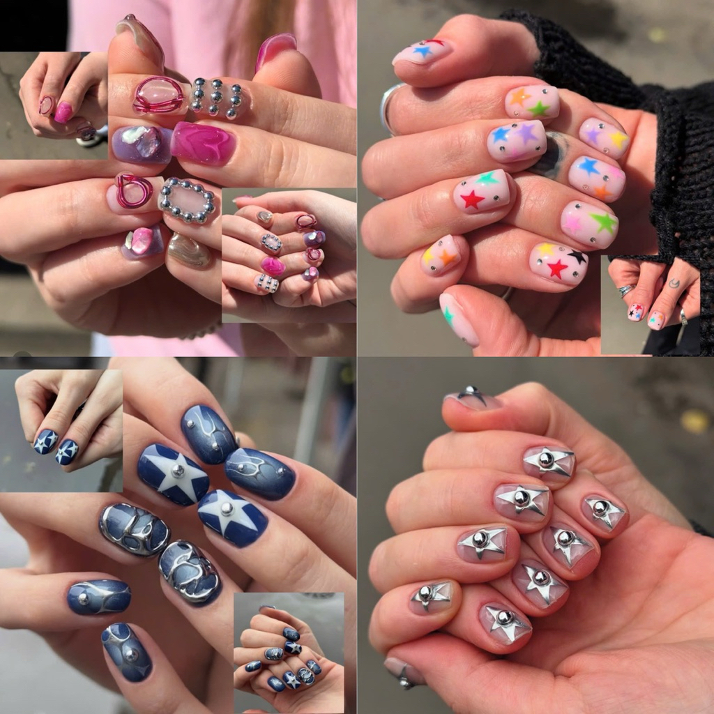 S38 nailbox thiết kế y2k , nail gothic style