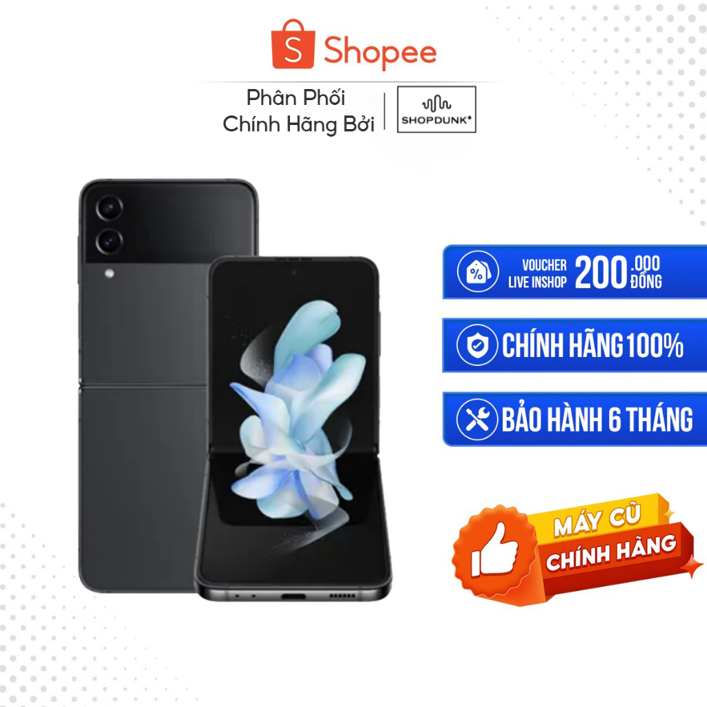 [Máy cũ] Samsung Galaxy Z Flip4 5G 8GB/256GB Chính Hãng Full Hộp Đầy Đủ Phụ Kiện Zin