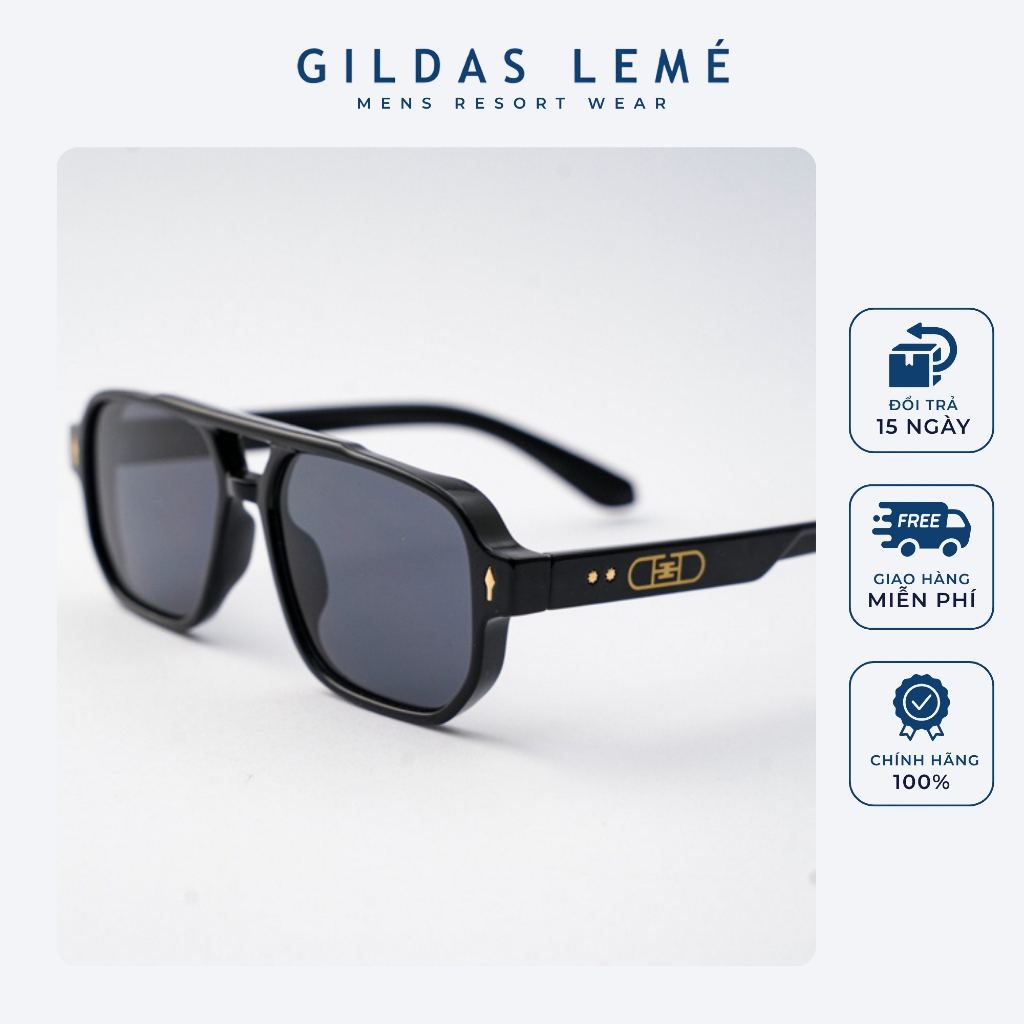 Kính mát unisex gọng kính Acetate, tròng kính chống tia UV GILDAS LEMÉ