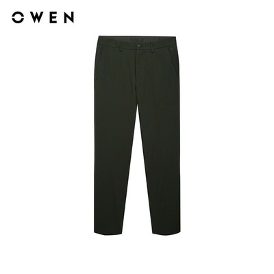 Owen - Quần tây S-Form QG257111 màu Rêu chất liệu Conjugated polyester