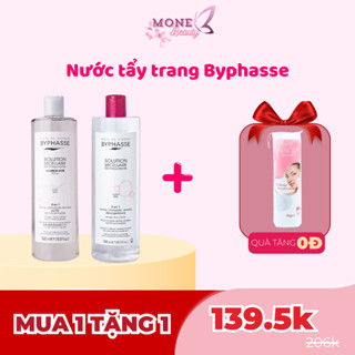  Nước tẩy trang BYPHASSE 500ml Làm Sạch Sâu Phù Hợp Với Mọi Loại tặng 1 Bông tẩy trang Tinacos 80 miếng siêu dai mềm mịn 
