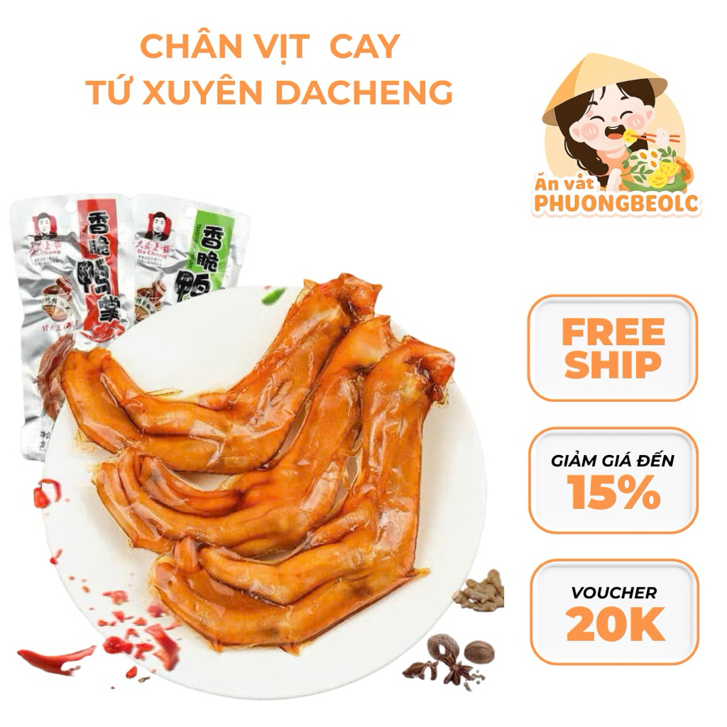 [ 30 Gói ] Bịch Chân dacheng vịt cay đủ vị đồ ăn vặt cay nội địa trung hot trend 2025