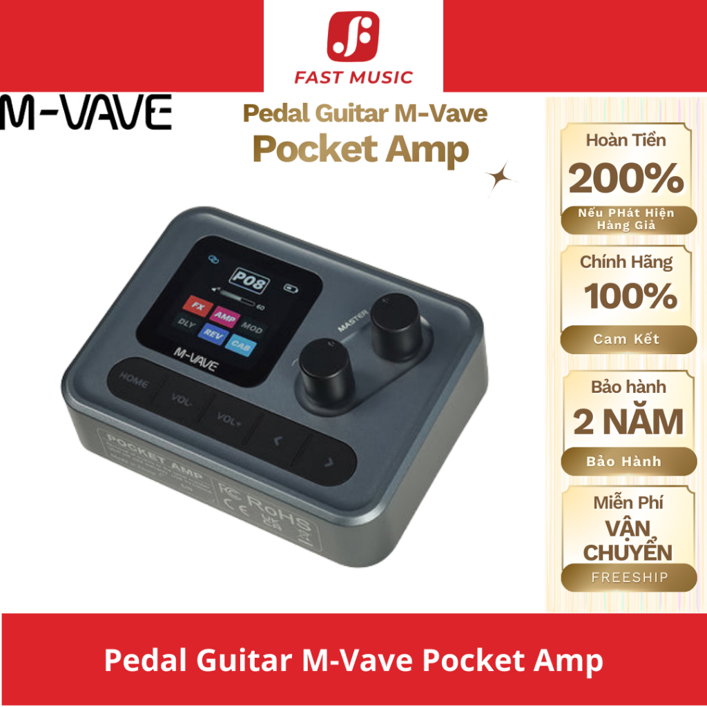 Pedal M-VAVE Pocket AMP Mini Chính Hãng