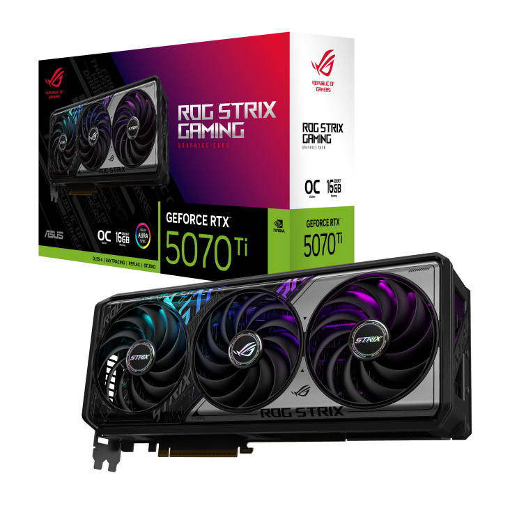 VGA Asus ROG Strix RTX 5070 Ti 16GB GDDR7 OC (ROG-RTX5070TI-O16G-GAMING)