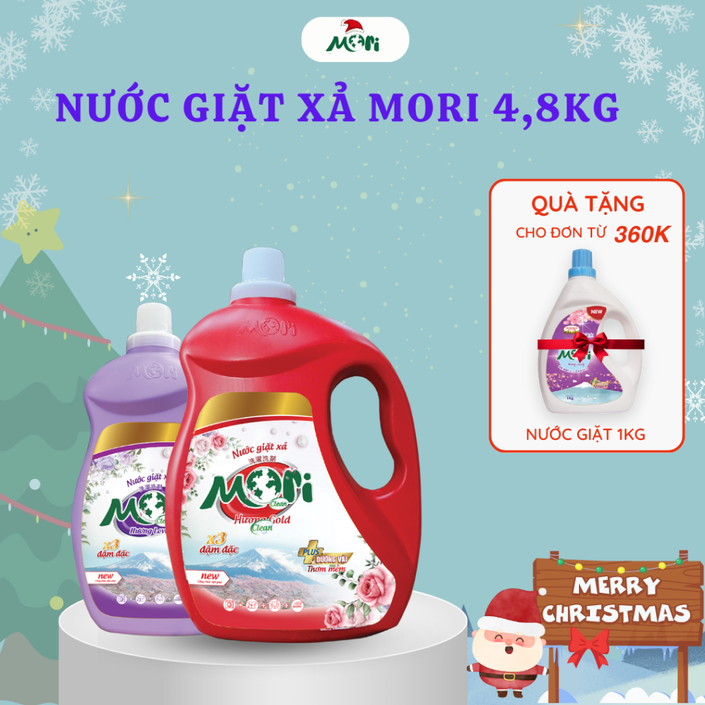 Nước Giặt Lưu Hương Mori Can 4,75kg , nước giặt can 4,75L hương nước hoa, đậm đặc tiết kiệm MR003