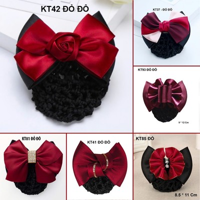 GOTI - Kẹp Búi Tóc Dành Cho Nữ Kiểu Kẹp Nơ Búi Lưới Đỏ Tết Nhiều Mẫu KT42