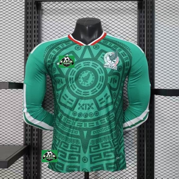 Áo Bóng Đá Bản Player - Mexico - Năm 2026 - Sân Nhà Tay Dài