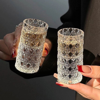 Hộp 6 chiếc ly thuỷ tinh kim cương uống cocktail cao cấp, sang trọng