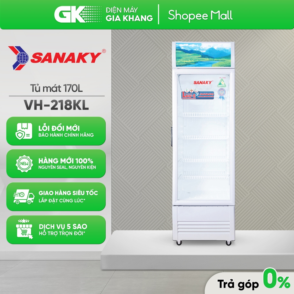 VH-218KL - Tủ Mát Sanaky 170 Lít VH-218KL [Toàn Quốc]