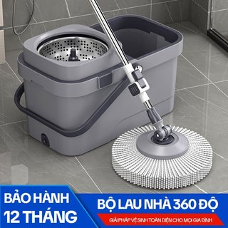  Bộ Lau Nhà 360 Độ KITIMOP KS360 Thùng Lau Nhà Tự Vắt Thông Minh Cây Lau Nhà Xoay 360 Độ 