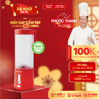 Máy Xay Sinh Tố Cầm Tay Đa Năng Không Dây Lazychef 3i﻿n1 450ml Máy Xay Tích Điện Xay Đá Bào 