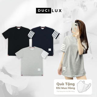  Áo thun Thom Browne Sọc Tay QCCC - Áo thun nam nữ Vải Cotton Nỉ Cua Dày Form Âu - DUCI 