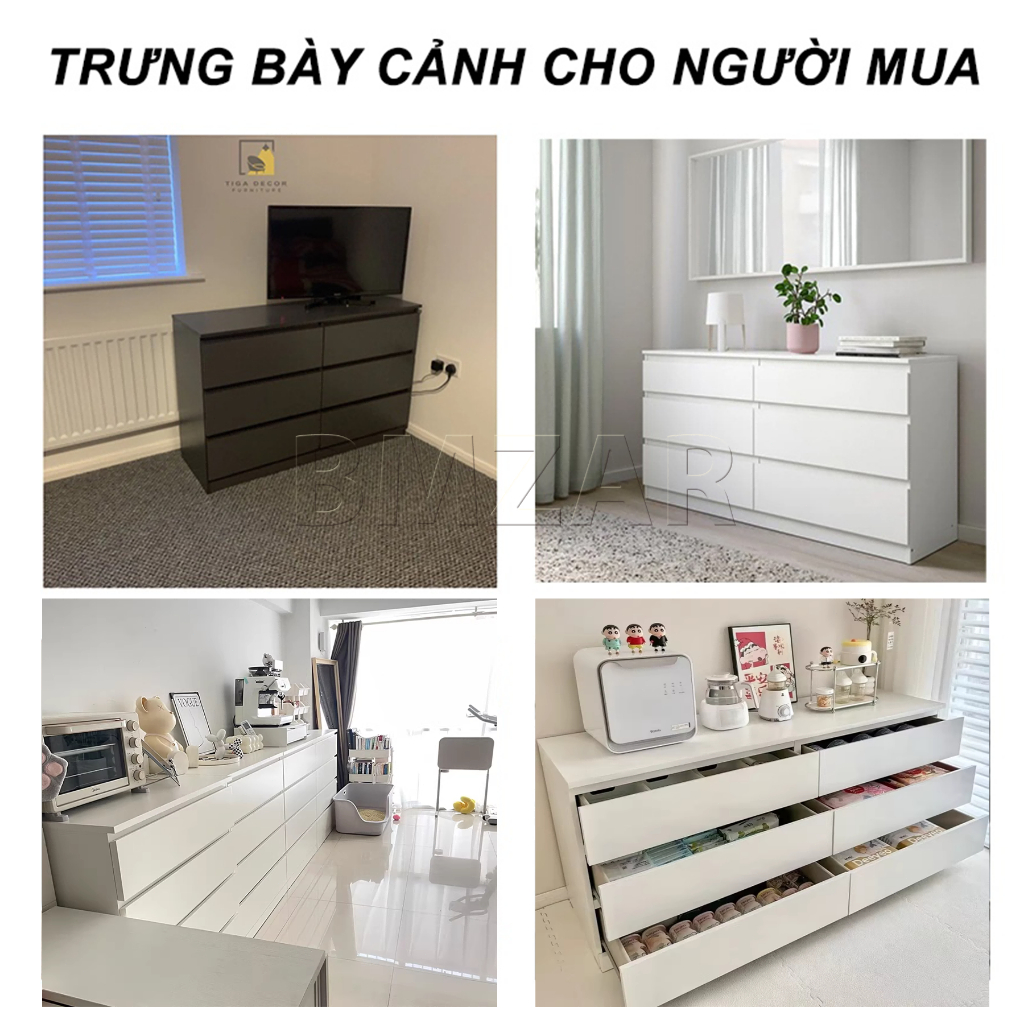 BMZAR Tủ Ngăn Kéo Tủ Lưu Trữ Tiêu Chuẩn ENF 3/4/5/6 Ngăn Kéo Cho Phòng Khách Ngủ Tiết Kiệm Diện Tích | BigBuy360 - bigbuy360.vn