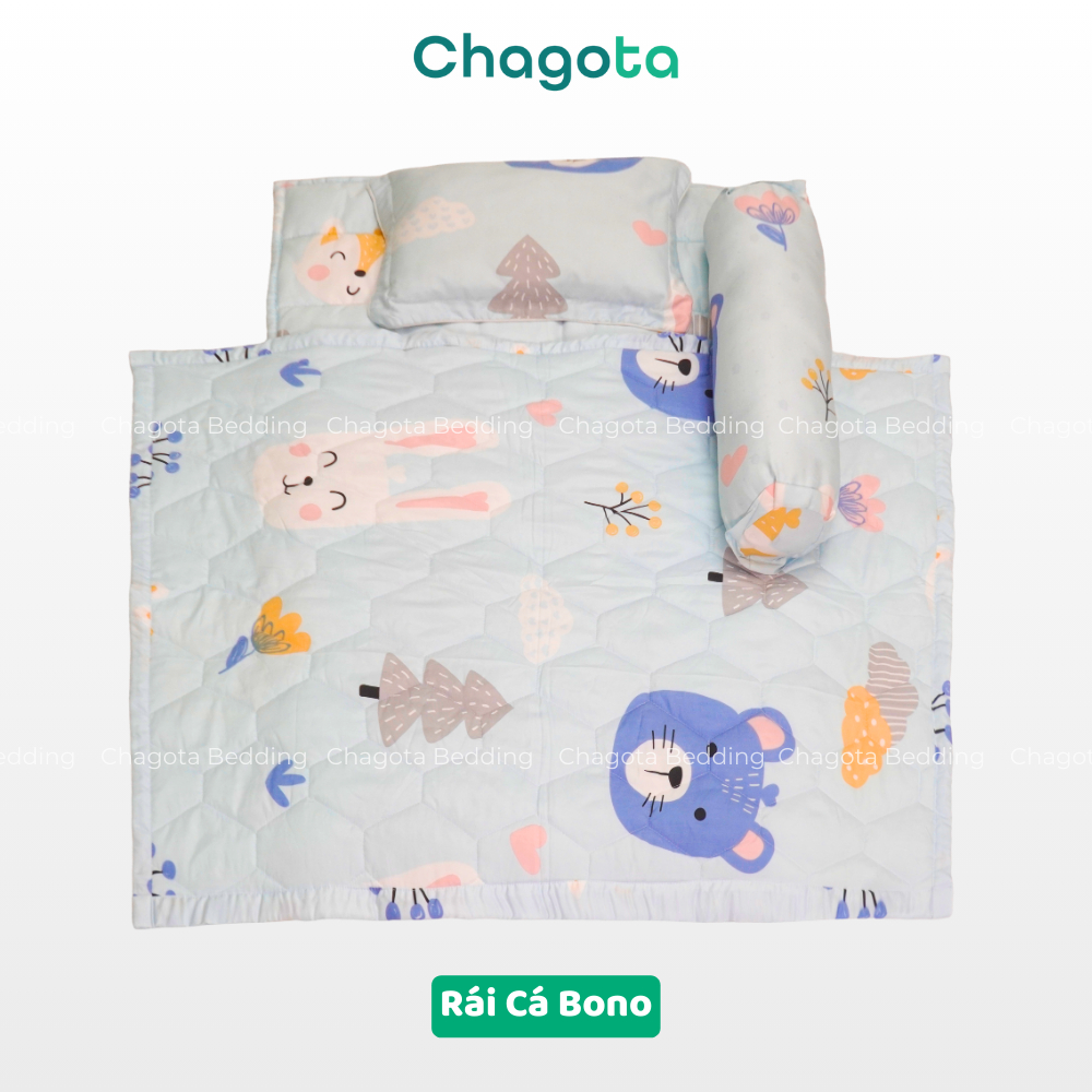 Bộ Chăn Nệm Cho Bé Đi Học Tencel Microfiber size 75x115cm Chagota Bedding Nhỏ Gọn Gấp Gọn Tiện Lợi Kèm Túi Tiện Lợi | BigBuy360 - bigbuy360.vn