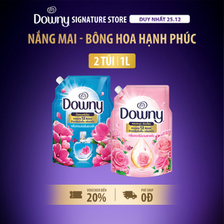   DOWNY  Combo Nước Xả Vải Mix Mùi Nắng Mai 1L + Nhiều Mùi Hương 1L 