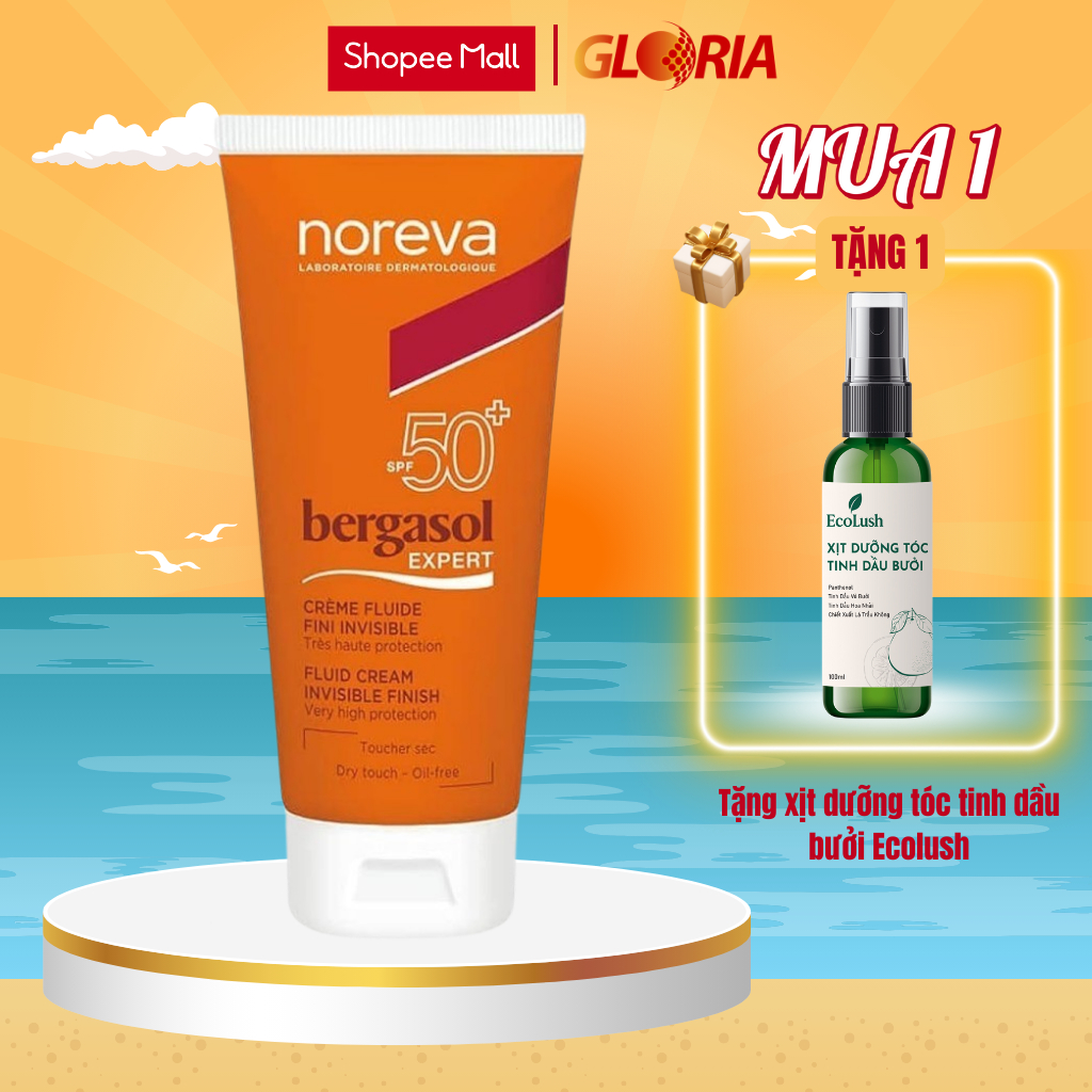 Kem Chống Nắng Dành Cho Da Khô Noreva Bergasol Expert FLUID CREAM SPF50+ 50ml