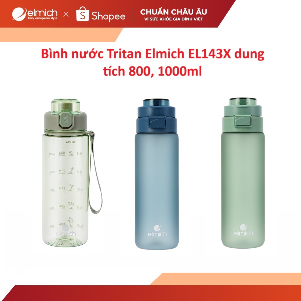 Bình nước Tritan Elmich EL143X dung tích 800, 1000ml | BigBuy360 - bigbuy360.vn